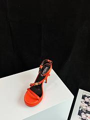 Fortok Versace Medusa Satin Sandals Orange - 3