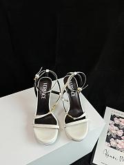 Fortok Versace Medusa Satin Sandals White - 1