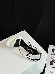 Fortok Versace Medusa Satin Sandals White - 6
