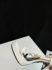 Fortok Versace Medusa Satin Sandals White - 5