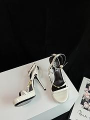 Fortok Versace Medusa Satin Sandals White - 4