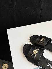 Fortok Versace Black Satin Logo Slides - 4