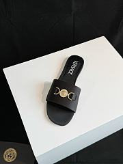 Fortok Versace Black Satin Logo Slides - 3