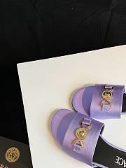 Fortok Versace Purple Satin Logo Slides - 4