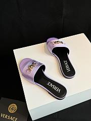 Fortok Versace Purple Satin Logo Slides - 2