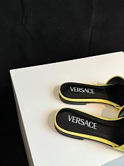 Fortok Versace Yellow Satin Logo Slides - 5