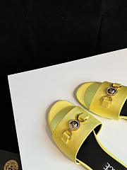 Fortok Versace Yellow Satin Logo Slides - 3