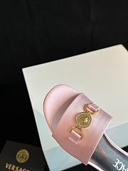 Fortok Versace Pink Satin Logo Slides - 3