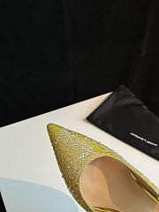 Fortok Saint Laurent Classic Crystal High Heels Gold - 3