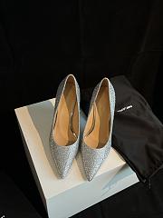 Fortok Saint Laurent Classic Crystal High Heels Silver - 4