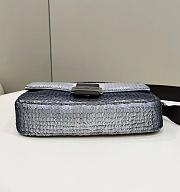 Fortok Fendi Sequin Paillettes Capretto Lucido Baguette Bag 27cm - 6