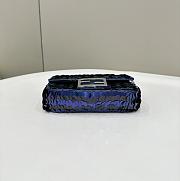 Fortok Fendi Baguette Bag With Gradient Blue Sequins 19x5x11cm - 6
