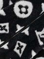 Fortok Louis Vuitton Night Monogram Mink Collar Zipper Cardigan - 3