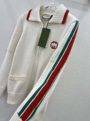 Fortok Gucci 24 Knitted Cardigan With GG Interlocking Embroidery - 4