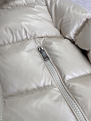 Fortok Moncler Laiche  Fur Collar Down Jacket White - 3