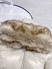 Fortok Moncler Laiche  Fur Collar Down Jacket White - 2