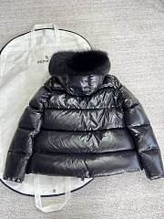 Fortok Moncler Laiche Fur Collar Down Jacket Black - 5