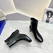 Fortok Prada Zipper Thick Heel Short Boots Black - 4