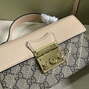 Fortok Gucci Metallic Padlock Light Pink Leather Bag With Horsebit Print 774342 10x18x5cm - 4