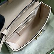 Fortok Gucci Metallic Padlock Light Pink Leather Bag With Horsebit Print 774342 10x18x5cm - 3