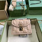 Fortok Gucci GG Matelasse Quilted Shoulder Bag Light Pink 724499 18x13x6.5cm - 1