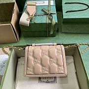 Fortok Gucci GG Matelasse Quilted Shoulder Bag Light Pink 724499 18x13x6.5cm - 4