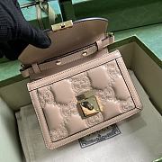 Fortok Gucci GG Matelasse Quilted Shoulder Bag Light Pink 724499 18x13x6.5cm - 3
