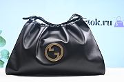 Fortok Gucci Blondie Leather Tote Bag Black 52x25x9cm - 1