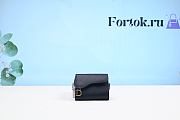 Fortok Dior Saddle Lotus Wallet Black Grained Calfskin 11cm - 1