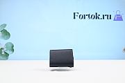 Fortok Dior Saddle Lotus Wallet Black Grained Calfskin 11cm - 6