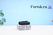 Fortok Dior Saddle Lotus Wallet Black Grained Calfskin 11cm - 5