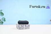 Fortok Dior Saddle Lotus Wallet Black Grained Calfskin 11cm - 2