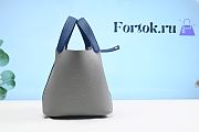 Fortok Hermes Picotin Lock Touch Bag Grey/Blue 18cm  - 4