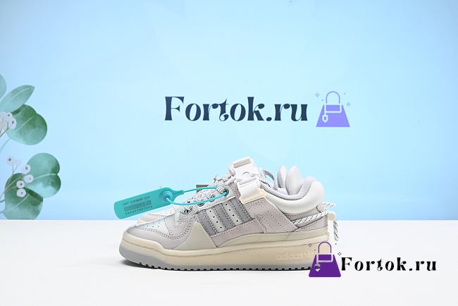 Fortok Adidas Forum Buckle Low Bad Bunny Grey/White Sneakers HQ2153 - 1