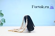 Ysl Medium Kate Chain Bag In Grained Leather Black 364021 24x14.5x5.5cm - 5