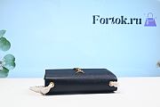 Ysl Medium Kate Chain Bag In Grained Leather Black 364021 24x14.5x5.5cm - 2