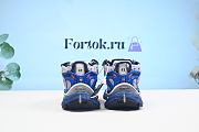 Fortok Balenciage Runner Distressed Panelled Mesh Sneakers Blue - 5