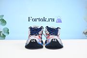 Fortok Balenciage Runner Distressed Panelled Mesh Sneakers Blue - 2