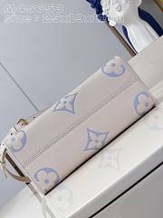 Fortok Louis Vuitton Onthego Monogram Empreinte Leather Bag White&Blue M45653 25x19x11cm - 6