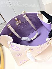 Fortok Louis Vuitton Onthego Monogram Empreinte Leather Bag White&Purple M45595 35x27x14cm  - 6