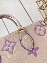 Fortok Louis Vuitton Onthego Monogram Empreinte Leather Bag White&Purple M45595 35x27x14cm  - 4