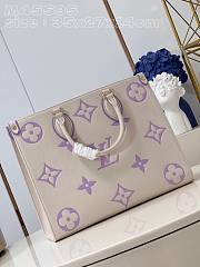 Fortok Louis Vuitton Onthego Monogram Empreinte Leather Bag White&Purple M45595 35x27x14cm  - 3