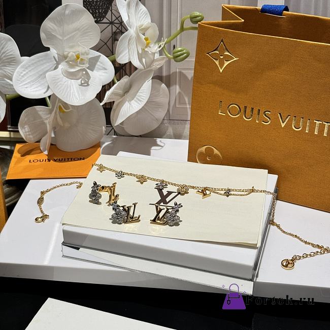 Fortok Louis Vuitton Gram Set Ring/Necklace/Earrings - 1