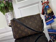 Fortok Louis Vuitton Double Zip Pochette Brown Monogram Canvas M69203 20x12.5x3cm - 5