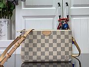 Fortok Louis Vuitton Double Zip Pochette Damier Azus Canvas N60460 20x12.5x3cm - 1