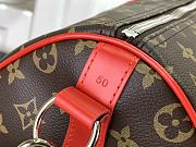 Fortok Louis Vuitton Keepall Bandoulière 50 Red M46769 50x29x23cm - 2
