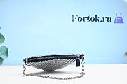Fortok Prada Crystal-embellished Satin Black Shoulder Bag 26cm - 3