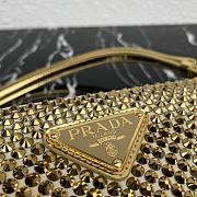 Fortok Prada Crystal-embellished Satin Gold Shoulder Bag 26cm - 5