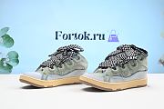 Fortok Lavin Curb Low Top Sneakers Grey&Green - 5