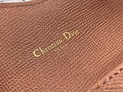 Fortok Dior Saddle Lotus Wallet Brown Grained Calfskin 12x10x5cm - 3